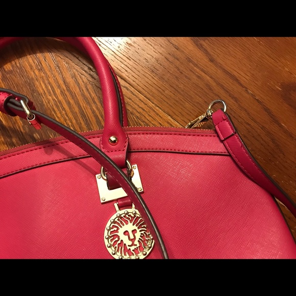 Pretty Anne Klein Hot Pink Double Strap Bag! - Picture 5 of 16
